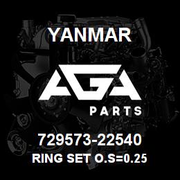 729573-22540 Yanmar RING SET O.S=0.25 | AGA Parts