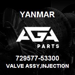 729577-53300 Yanmar VALVE ASSY,INJECTION | AGA Parts