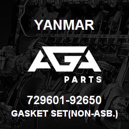 729601-92650 Yanmar GASKET SET(NON-ASB.) | AGA Parts