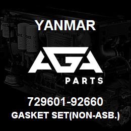 729601-92660 Yanmar GASKET SET(NON-ASB.) | AGA Parts