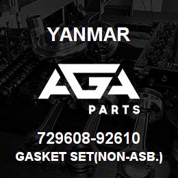 729608-92610 Yanmar GASKET SET(NON-ASB.) | AGA Parts