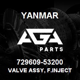 729609-53200 Yanmar VALVE ASSY, F.INJECT | AGA Parts