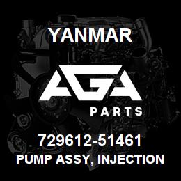 729612-51461 Yanmar PUMP ASSY, INJECTION (4TNE88-ESF) | AGA Parts