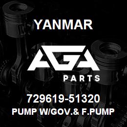 729619-51320 Yanmar PUMP W/GOV.& F.PUMP | AGA Parts