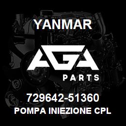 729642-51360 Yanmar POMPA INIEZIONE CPL | AGA Parts