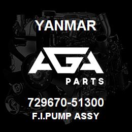 729670-51300 Yanmar F.I.PUMP ASSY | AGA Parts