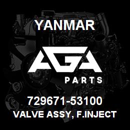 729671-53100 Yanmar valve assy, f.inject. | AGA Parts