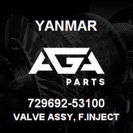 729692-53100 Yanmar valve assy, f.inject. | AGA Parts