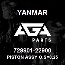 729901-22900 Yanmar PISTON ASSY O.S=0.25 | AGA Parts