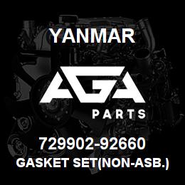 729902-92660 Yanmar GASKET SET(NON-ASB.) | AGA Parts