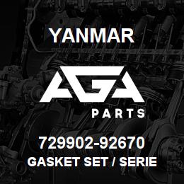 729902-92670 Yanmar GASKET SET / SERIE | AGA Parts