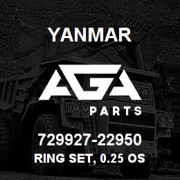 729927-22950 Yanmar RING SET, 0.25 OS | AGA Parts