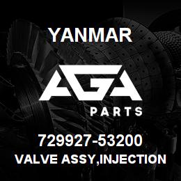 729927-53200 Yanmar VALVE ASSY,INJECTION | AGA Parts