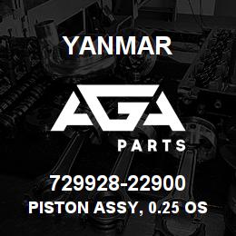 729928-22900 Yanmar PISTON ASSY, 0.25 OS | AGA Parts