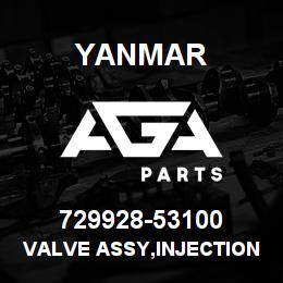 729928-53100 Yanmar VALVE ASSY,INJECTION | AGA Parts