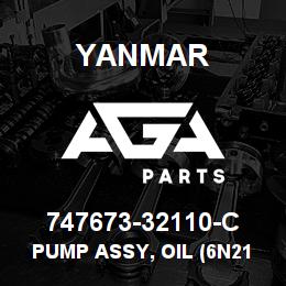 747673-32110-C Yanmar pump assy, oil (6N21) | AGA Parts
