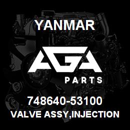 748640-53100 Yanmar VALVE ASSY,INJECTION | AGA Parts