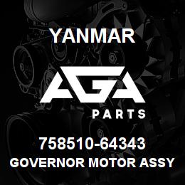 758510-64343 Yanmar governor motor assy | AGA Parts