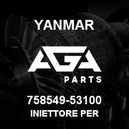 758549-53100 Yanmar INIETTORE PER | AGA Parts