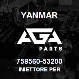 758560-53200 Yanmar INIETTORE PER | AGA Parts