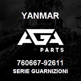 760667-92611 Yanmar SERIE GUARNIZIONI | AGA Parts