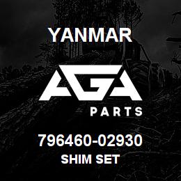 796460-02930 Yanmar SHIM SET | AGA Parts