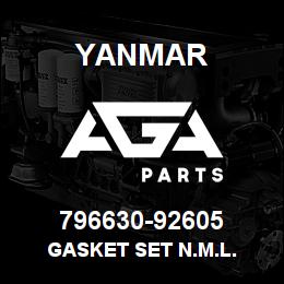 796630-92605 Yanmar gasket set n.m.l. | AGA Parts