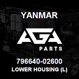 796640-02600 Yanmar lower housing (l) | AGA Parts