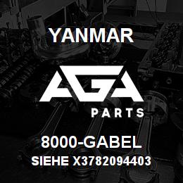8000-GABEL Yanmar siehe X3782094403 | AGA Parts