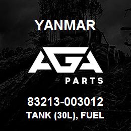 83213-003012 Yanmar TANK (30L), FUEL | AGA Parts