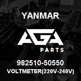 982510-50550 Yanmar VOLTMETER(220V-240V) | AGA Parts