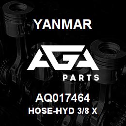 AQ017464 Yanmar HOSE-HYD 3/8 X | AGA Parts