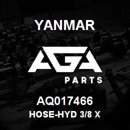 AQ017466 Yanmar HOSE-HYD 3/8 X | AGA Parts