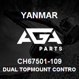CH67501-109 Yanmar Dual Topmount control head with Trim | AGA Parts