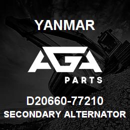 D20660-77210 Yanmar Secondary Alternator Kit 24V/85A | AGA Parts