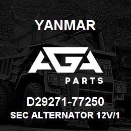 D29271-77250 Yanmar Sec alternator 12V/130A 4JH5E | AGA Parts