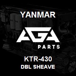 KTR-430 Yanmar DBL SHEAVE | AGA Parts