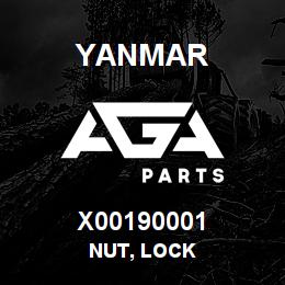 X00190001 Yanmar NUT, LOCK | AGA Parts