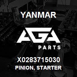 X0283715030 Yanmar PINION, STARTER | AGA Parts