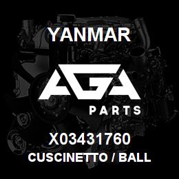 X03431760 Yanmar CUSCINETTO / BALL | AGA Parts