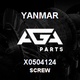 X0504124 Yanmar SCREW | AGA Parts