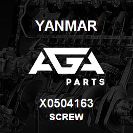 X0504163 Yanmar SCREW | AGA Parts