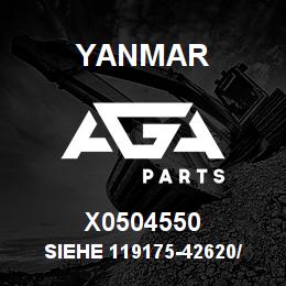 X0504550 Yanmar siehe 119175-42620/ bolt | AGA Parts
