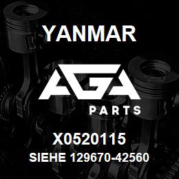 X0520115 Yanmar siehe 129670-42560 | AGA Parts