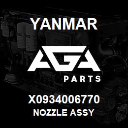 X0934006770 Yanmar NOZZLE ASSY | AGA Parts