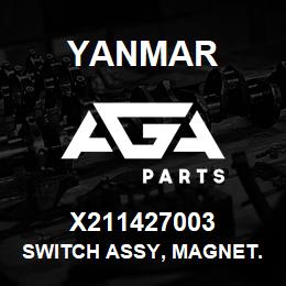 X211427003 Yanmar switch assy, magnet. | AGA Parts