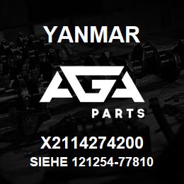 X2114274200 Yanmar siehe 121254-77810 | AGA Parts
