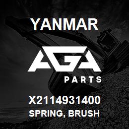 X2114931400 Yanmar SPRING, BRUSH | AGA Parts