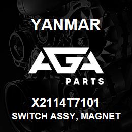 X2114T7101 Yanmar SWITCH ASSY, MAGNET | AGA Parts
