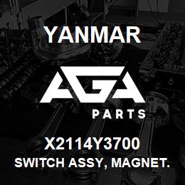 X2114Y3700 Yanmar switch assy, magnet. | AGA Parts